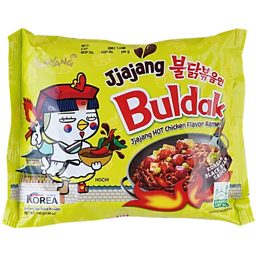 Samyang Jjajang Black bean sauce Hot Chicken Flavor Ramen Noodle 140g