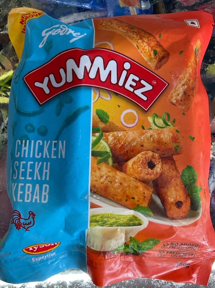 Godrej yummiez chicken seekh kebab 360gm