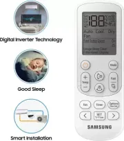 SAMSUNG Convertible 5-in-1 Cooling Mode 1.5 Ton 3 Star Split Inverter Anti Bacteria Filter AC - White (AR18BYLZAUR Copper Condenser)