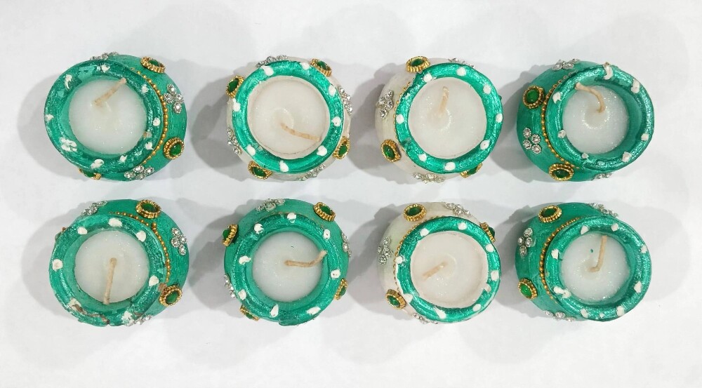 Decorative Matka Tea Light Candle Set of 10
