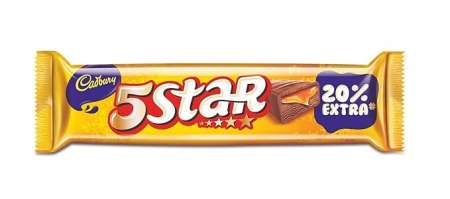 Bulk deal Cadbury 5 Star Chocolate Bar,(Pack of 40)