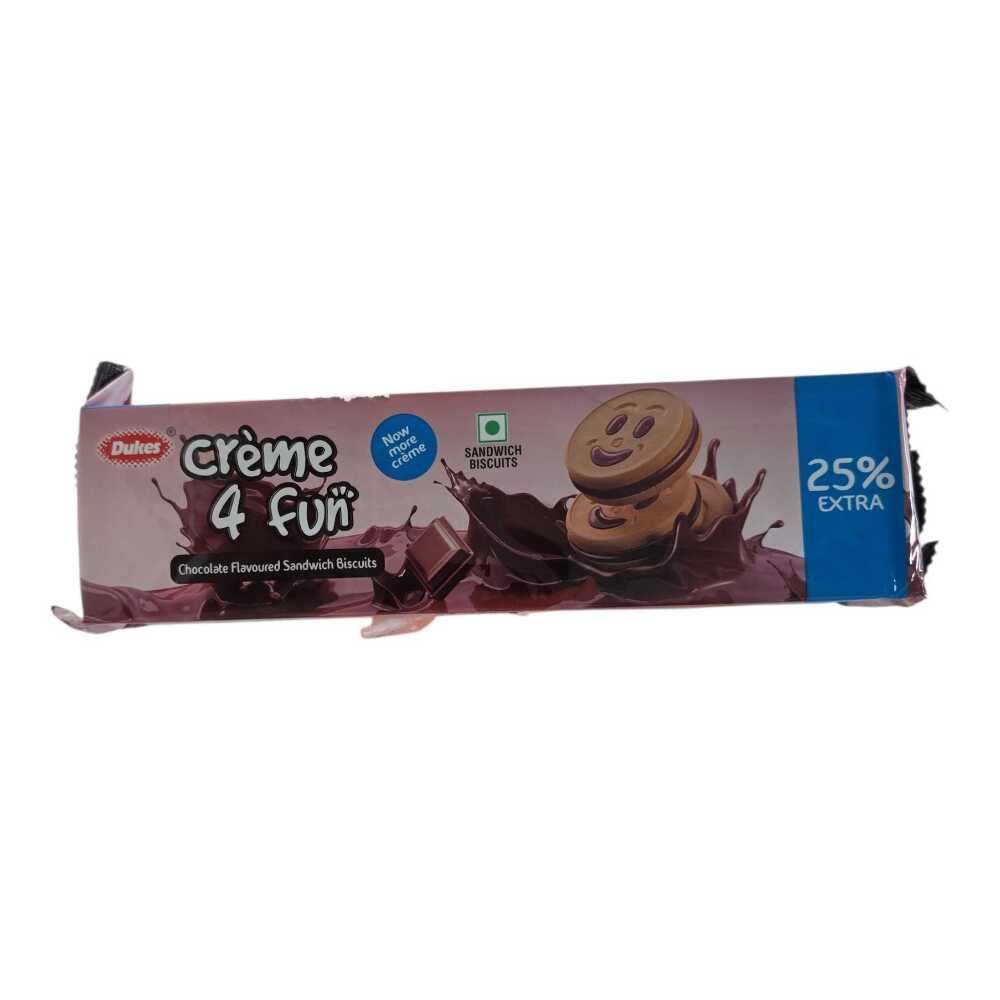 Dukes Creme 4 Fun Sandwich Biscuits with Orange, Strawberry & Chocolate Flavours each 150g