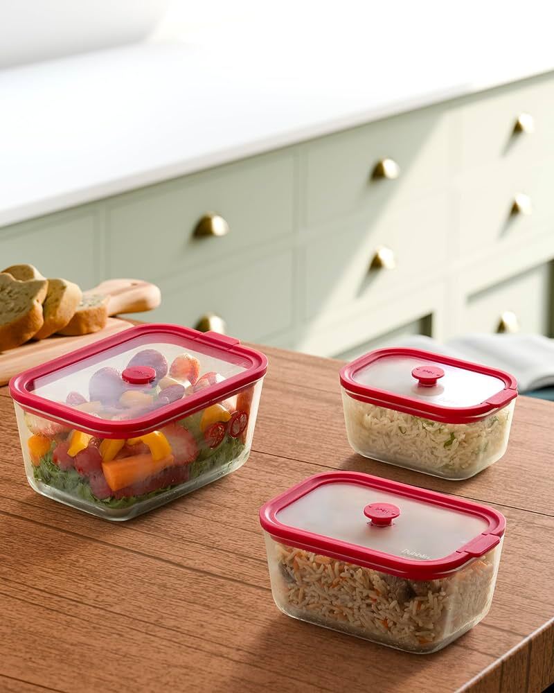 Dubblin Grace 2 pcs Microwave Heat Resistant Borosilicate Glass Containers gift Set 800ml*2 (DBN-2285)