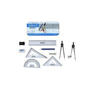 Doms Geommy Mathematical Drawing Instrument Box | Ensures Accuracy & Perfection | Geometry Box For Students | Set of 10 Instruments Pack of 1