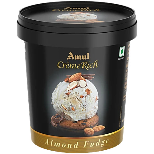 Amul Creme Rich Almond Fudge Ice Cream 125ML