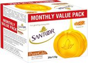 Santoor Glycerin Soap 125 g (Pack of 3)