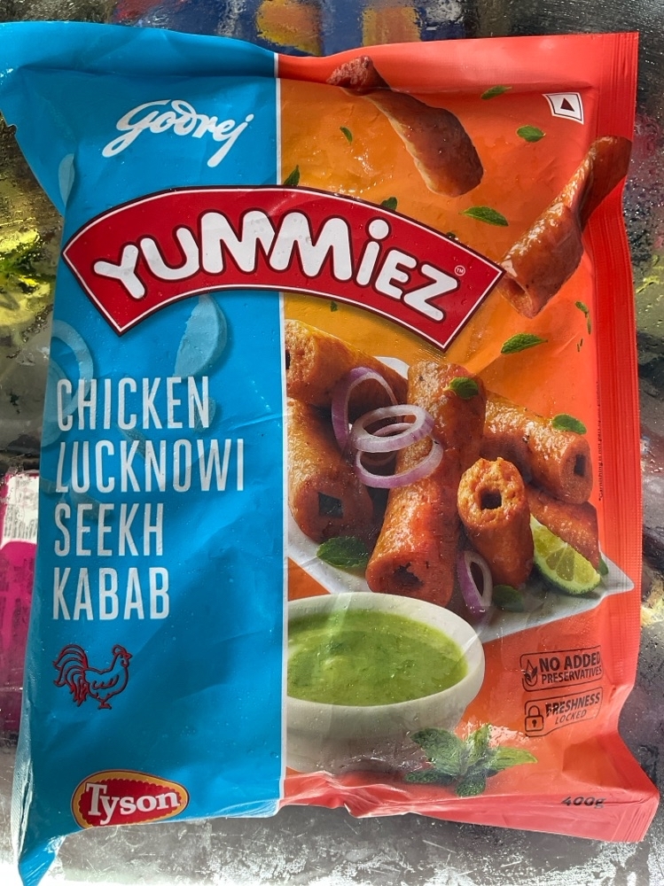 Godrej yummiez chicken Lucknowi seekh kabab 400gm
