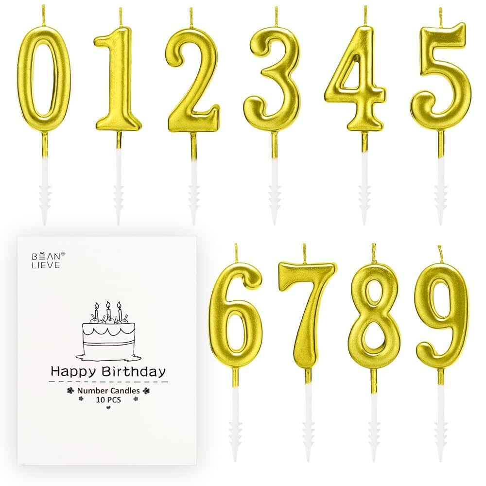 Happy Birthday GoldenNumber Candle