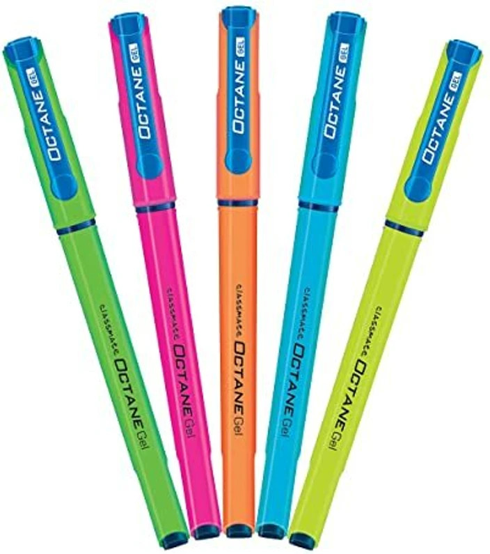 Octane Neon Gel Pen Pack 5pcs