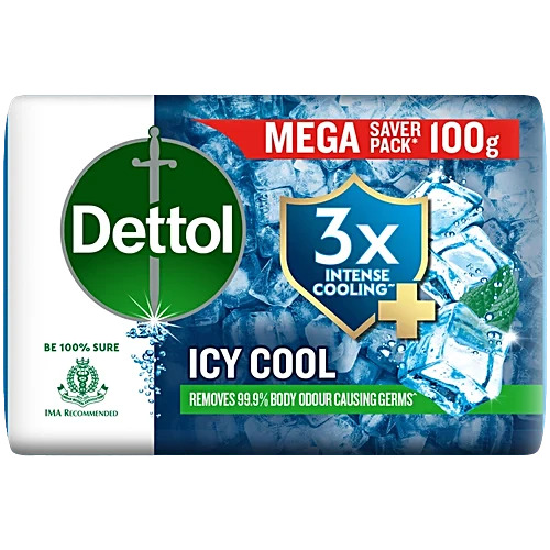 Dettol Icy Cool 3X Intence Cooling Soap Buy 3Get 1 Free