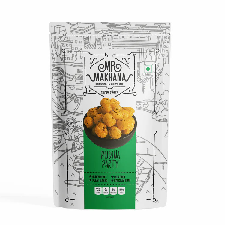 Mr. Makhana Super Snack Pudina Party 55GM