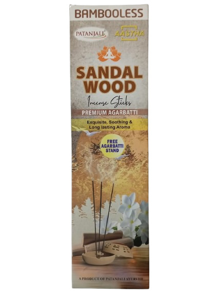 Patanjali Aastha Premium Bambooless Agarbatti (Shahi Mogra-Arabian Oudh - Sandal Wood)