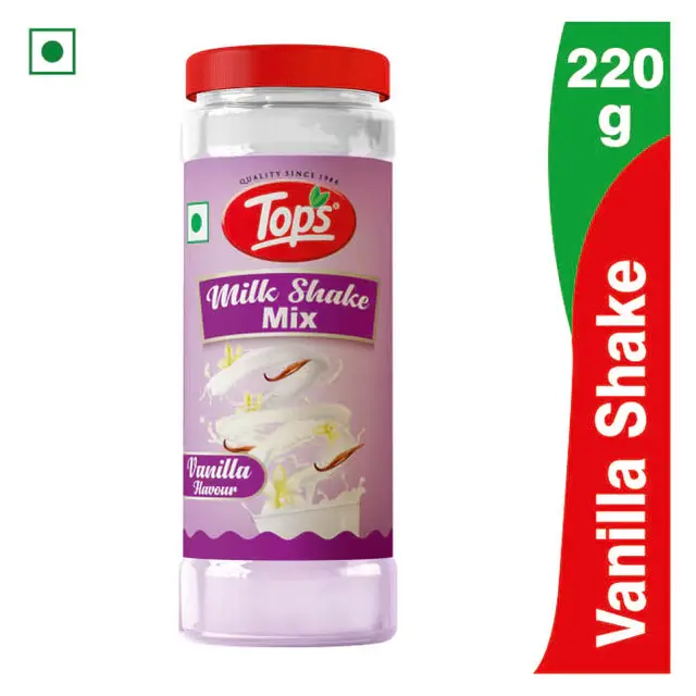 Tops Milk Shake Mix Vanilla Flavour, 220 gm