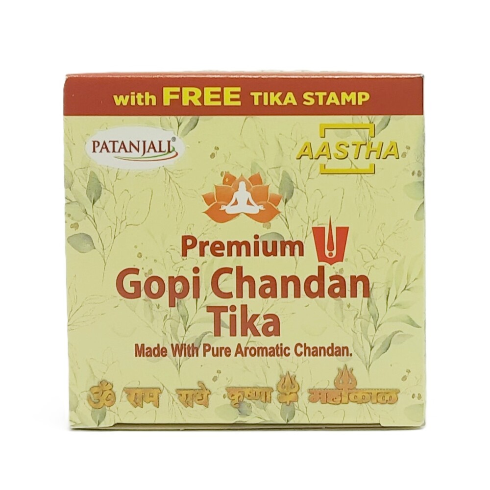 Patanjali Aastha Premium Gopi Chandan Tika Free Tika Stamp Inside 60gm