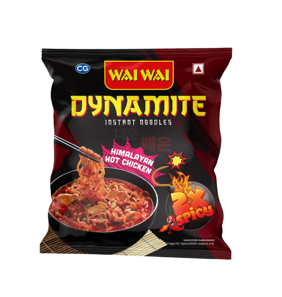 Wai Wai Dynamite Indtant Noodles Himalayan Hot Chicken 100g