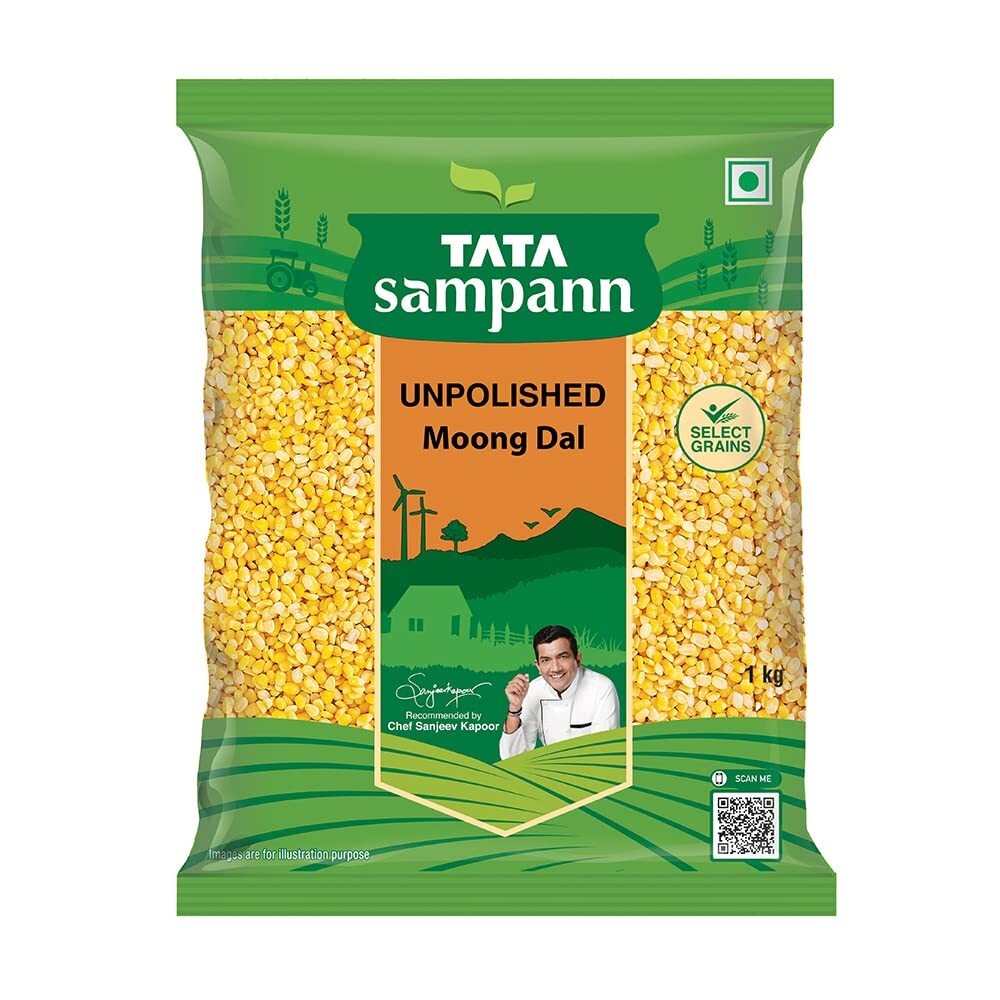 Tata Sampann Unpolished Moong Dal - Split, 1 kg