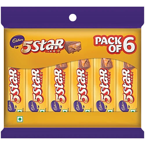 Cadbury 5 Star Softer Bar Chocolate 16GM Pack Of 6