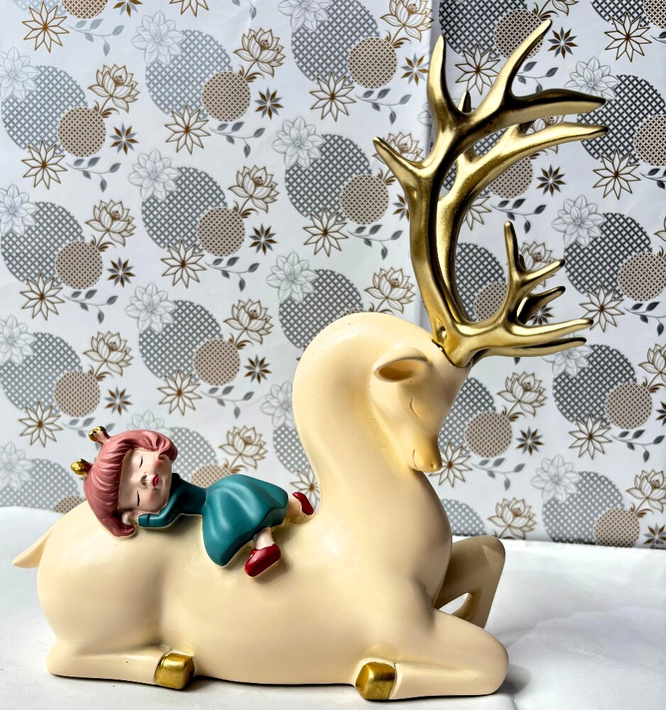 Deer States With Baby Girl 1 pcs