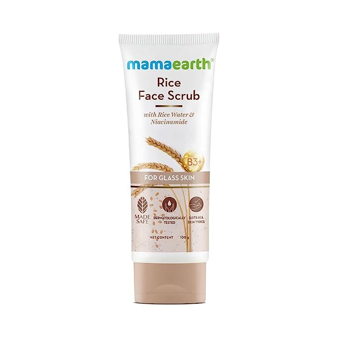 Mamaearth Rice Face Scrub With Rice Water & Niacinamide for Glass Skin - 100 g