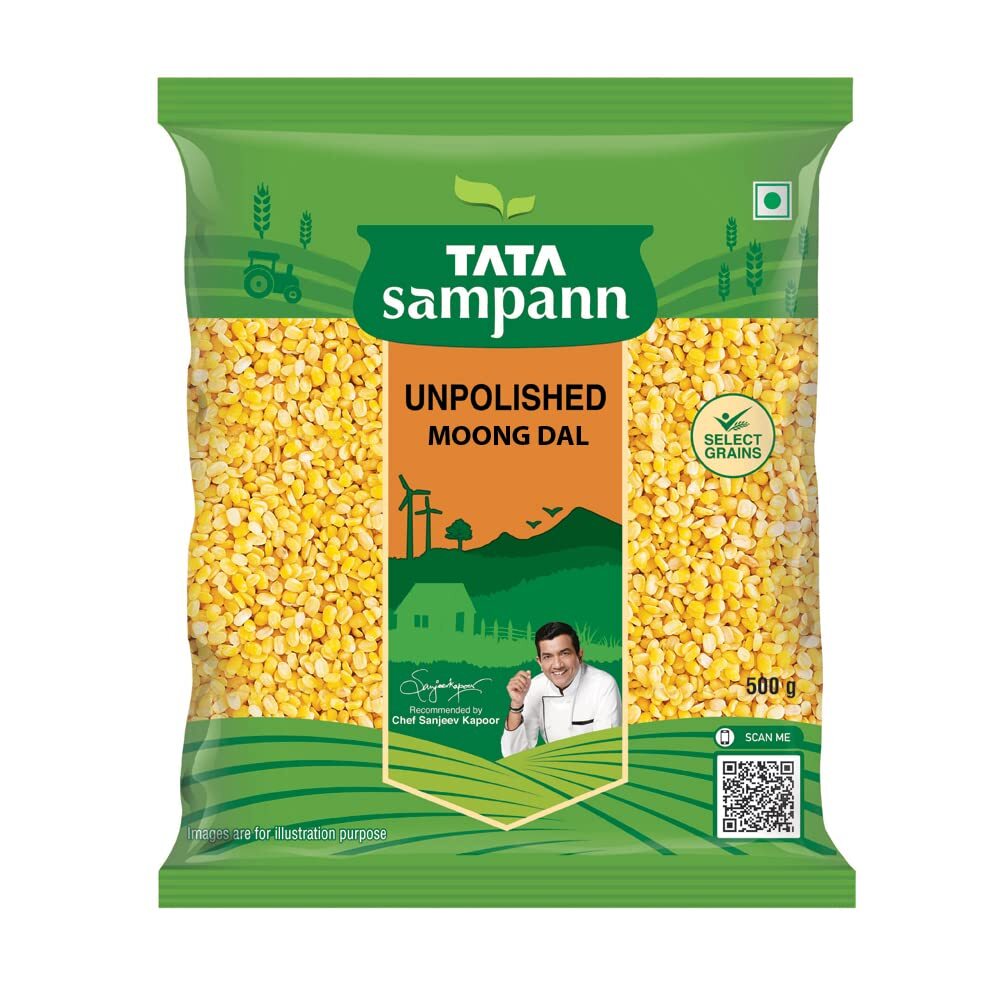 Tata Sampann Unpolished Moong Dal - Split, 500 g
