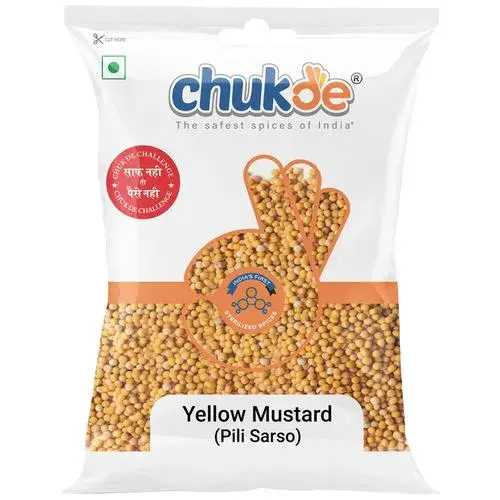 BULK DEAL Chukde Spices Pili Sarso Sabut, 100 gm (Pack of 10)