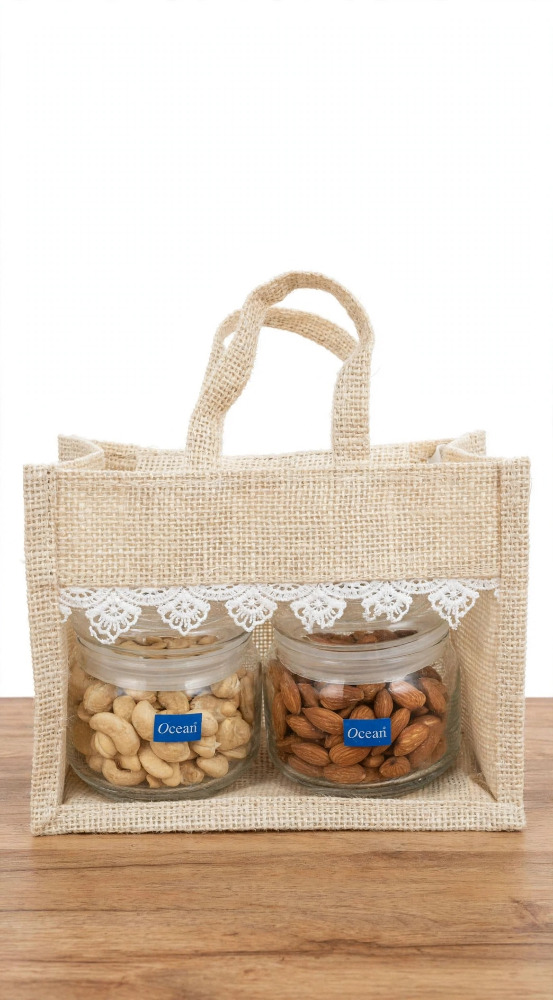 Ocean Jute Dry Fruit Gift Set C-140g, A-130g Of 2pcs