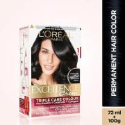 L'Oreal Paris Excellence Creme Hair Colour, Black (72 ml + 100 g)