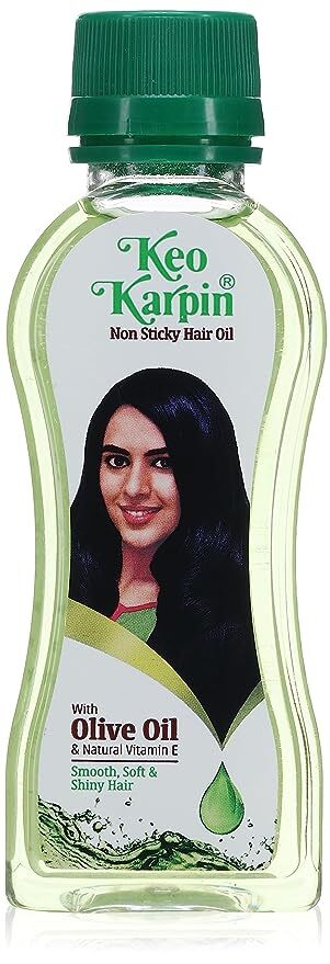 Keo Karpin Hair Oil, Non Sticky with & Olive Oil, 100 ml Bottle
