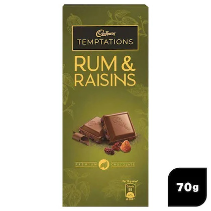 Cadbury Temptations Rum & Raisins, 70G
