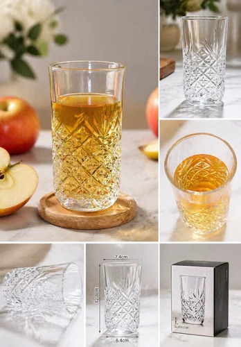 Waterfall Water Glass Set 6Pcs 240ml