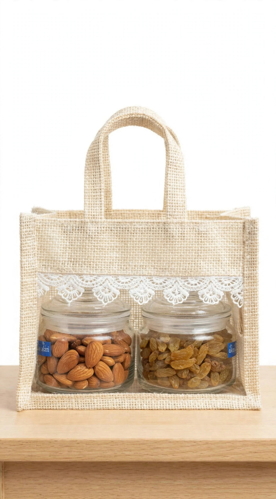 Ocean Jute Dry Fruit Gift Set K-140g, A-130g Of 2pcs