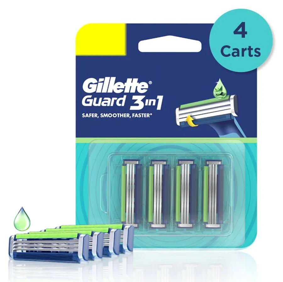 Gillette Guard 3 in 1 Safer Smoother Faster Razor 1N