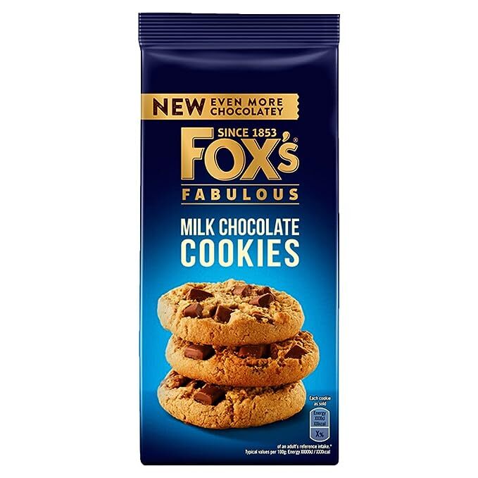 Fox's Fabulous Milk Chocolate Cookies 180G