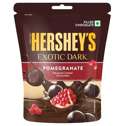 Hershey's Exotic Dark Pomegranate Flavoured Center Chcolate, 33.3g