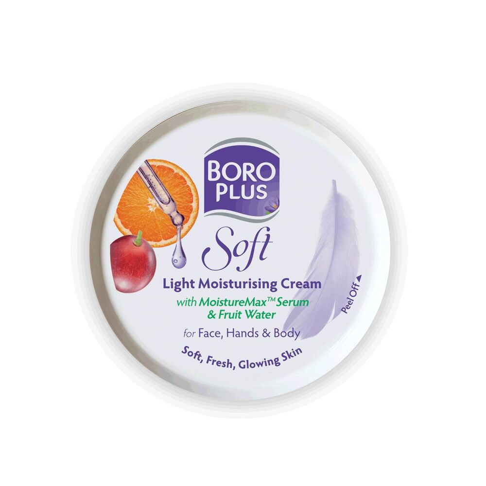 Boro Plus Soft Light Moisturising Cream With Fruit Water & Vitamin E 200ml