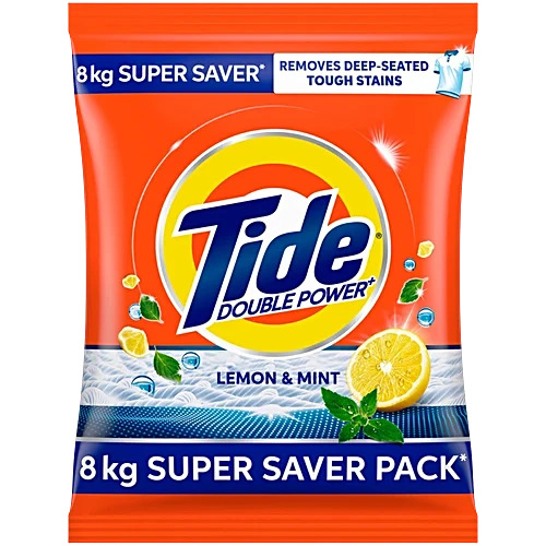 Tide Double Power Lemon & Mint Super Saver Detergent 8Kg