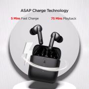 boAt Airdopes 141 Bluetooth Truly Wireless in Ear Headphones with 42H Playtime,Low Latency Mode for Gaming, ENx Tech, IWP, IPX4 Water Resistance, Smooth Touch Controls(Bold Black)