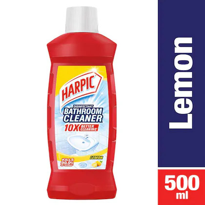 Harpic Disinfectant Bathroom Cleaner 10X Better Cleaning Lemon Fresh 500ML