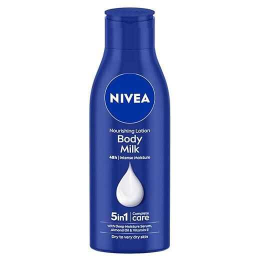 Nivea Body Milk Nourishing Body Lotion with Almond Oil for 48H Moisturization for Very Dry Skin 200 ml
