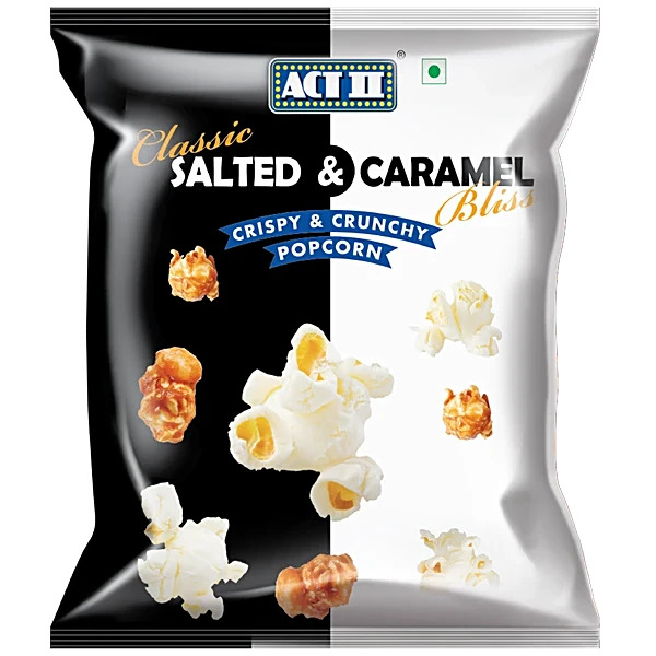 ACT || Classic Salted & Caramel Crispy & Crunchy Popcorn, 72g