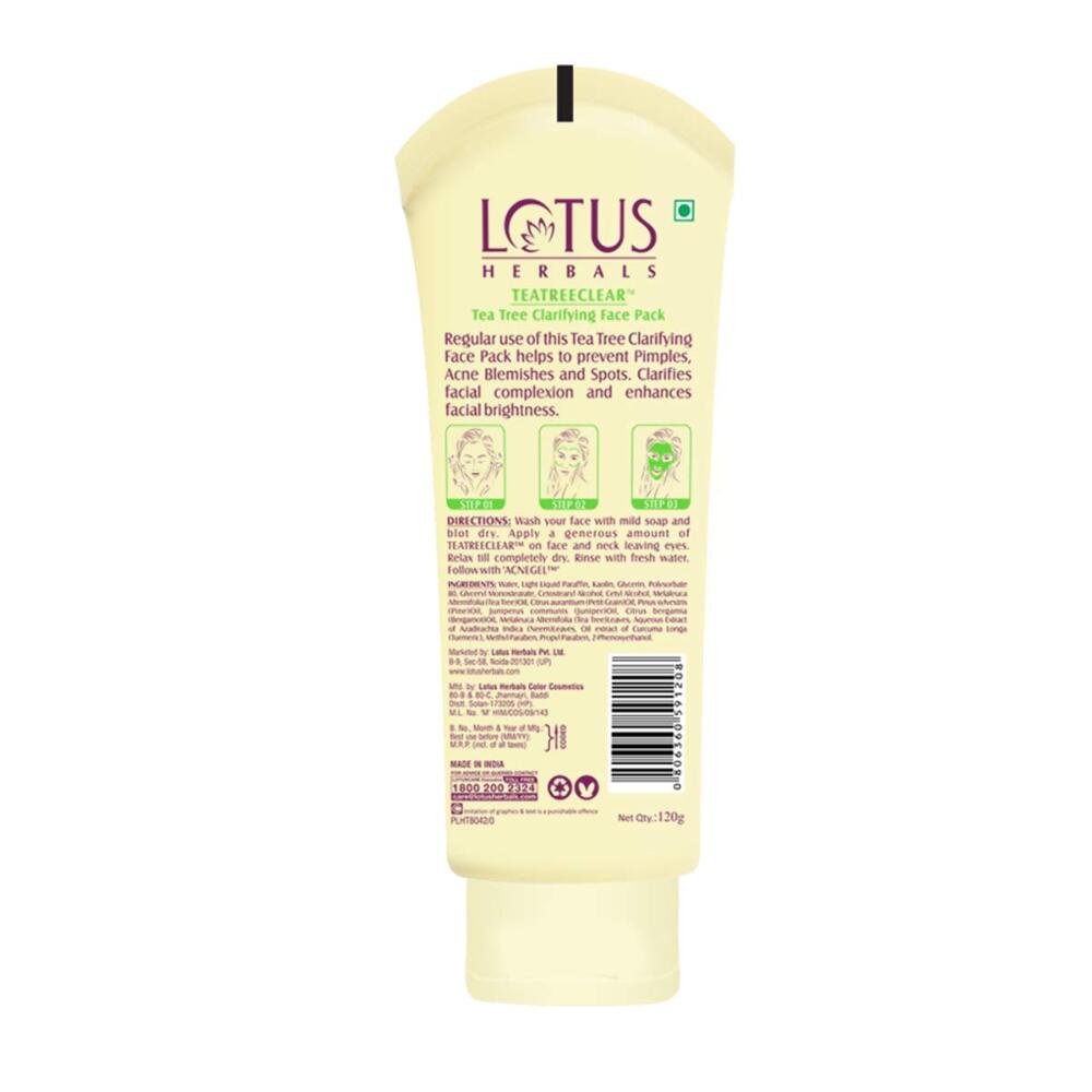 Lotus Herbals TEATREECLEAR Anti-Acne Oil Control Tea Tree Face Pack, 120 gm