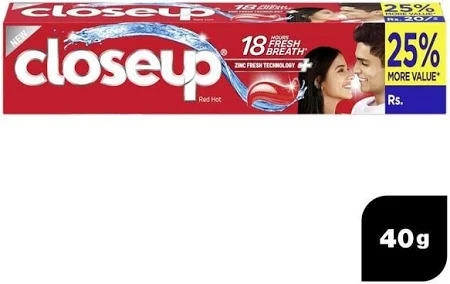 Closeup Toothpaste Ever Fresh Red Hot, 40G
