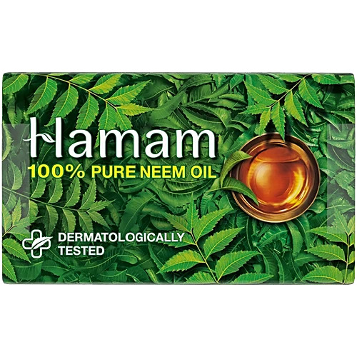 Hamam Soap 100% Pure Neem Oil Dermatologically Tested, 150 Pack of 3