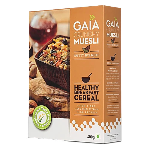 Gaia crunchy muesli nutty delight, 400g