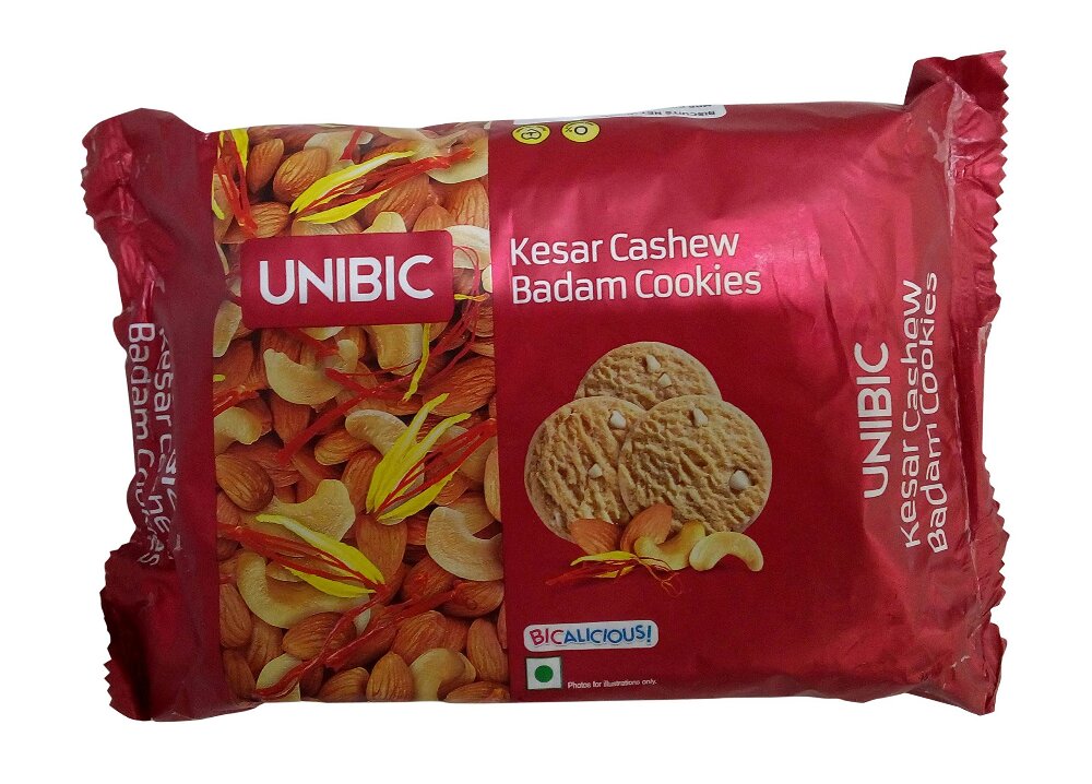 Unibic Kesar Cashew Badam Cookies 200GM