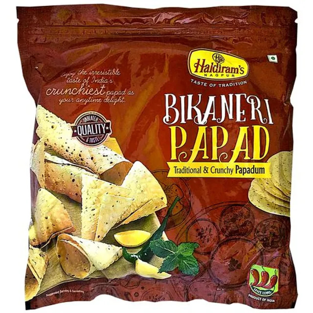 BULK DEAL- Haldirams Bikaneri Papad, 1 Kg (pack of 10)