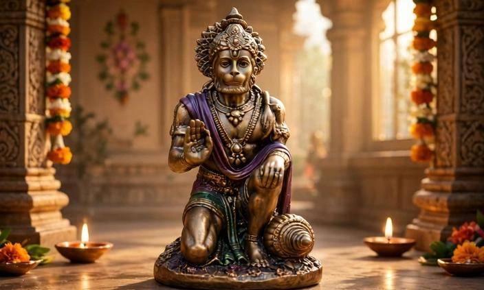 Blessing Hanuman Ji Statue 1pc