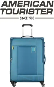 AMERICAN TOURISTER Medium Check-in Suitcase (69 cm) - New Canis Plus Blue Regular Anti-Theft Zipper - Multicolor