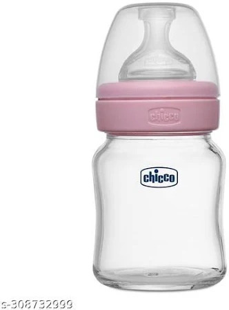 Chicco Well-Being Glass Feeding Bottle (120ml, Pink)