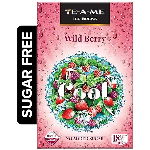 Teame ice brews wild berry brew in cold water no added sugar 18 bags